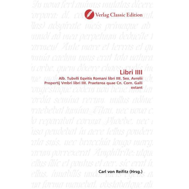 Libri IIII, Fachbücher von Carl von Reifitz