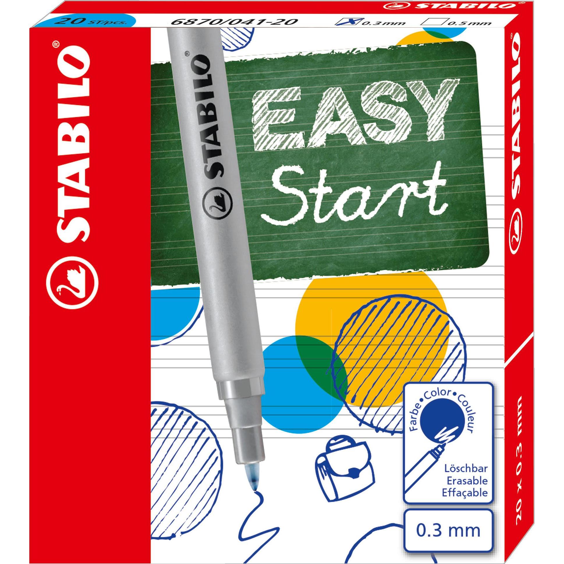 STABILO, Ersatzpatrone, EASYoriginal 20 Minen Fine-blau (Gelmine, Blau)