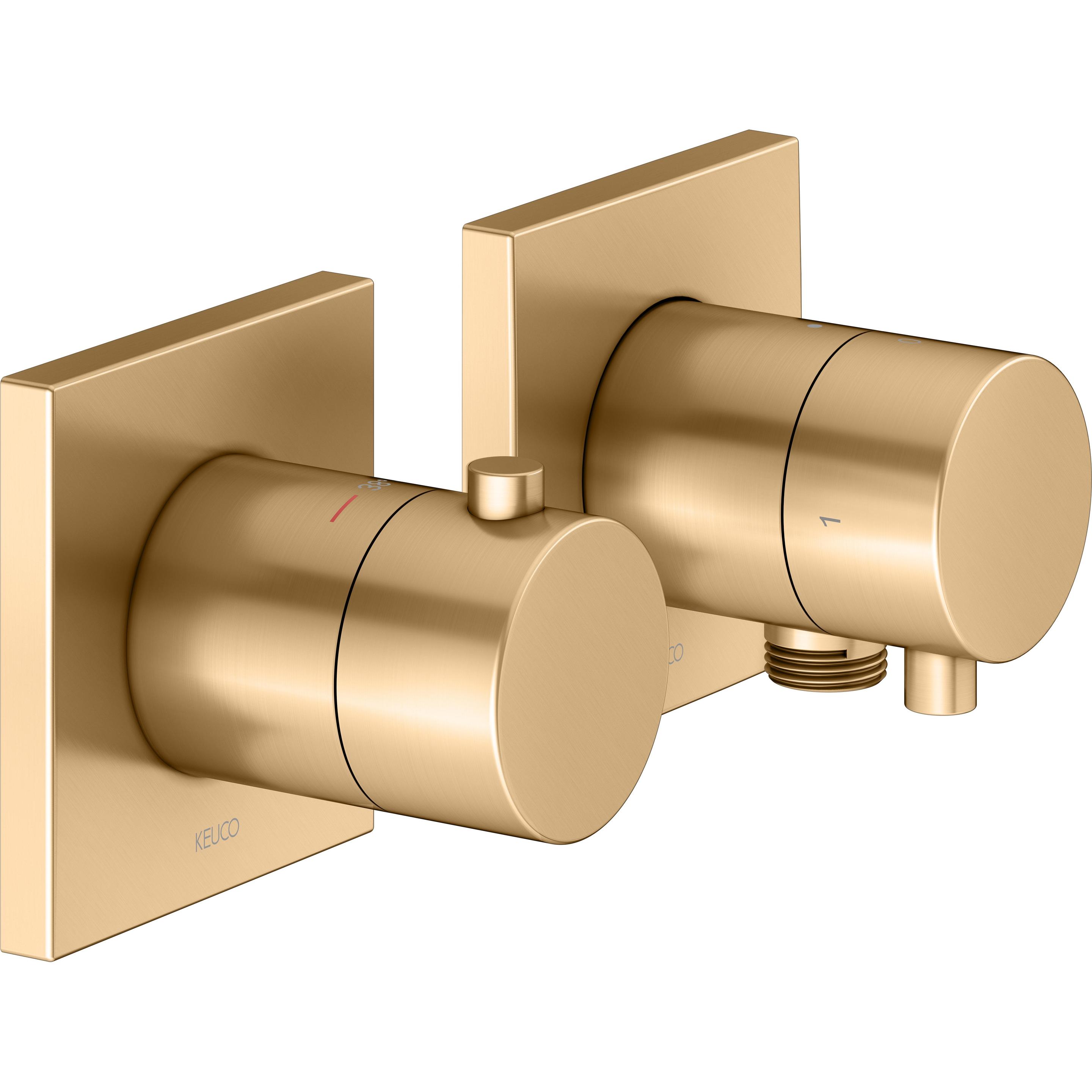 Keuco, Badarmatur, EDITION 11 Thermostatarmatur Set Unterputz für 2 Verbraucher mit Schlauchanschluss