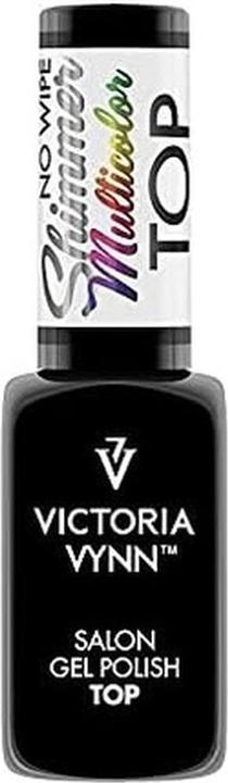 Actual product image Visconti Di Modrone Victoria Vynn Top Shimmer No Wipe UV Led Gel Polish Nails Soak Off 8ml Multicolour (Multicoloured, UV gel varnish)