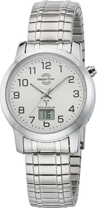 Master Time MTLA-10307-12M Funk Basic Series Damen 34mm 3ATM (Analoguhr, Digitaluhr, Lünette drehbar, Funkuhr, 34 mm)
