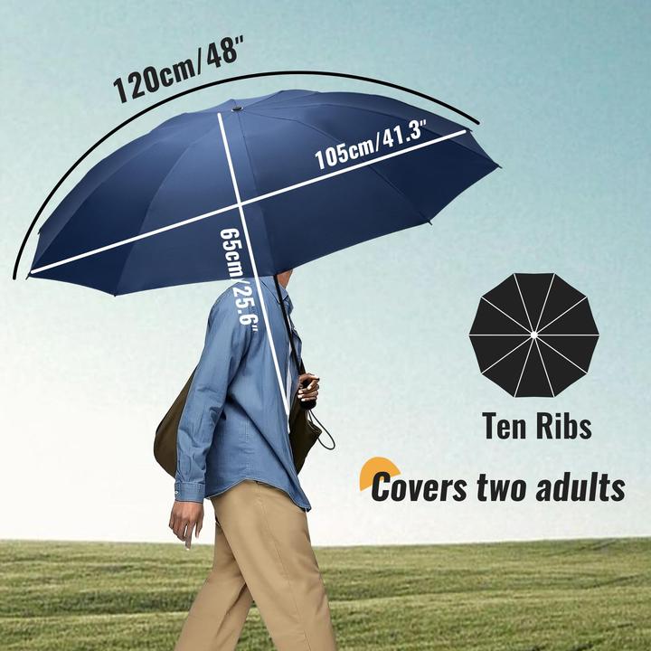 Actual product image Alopini Compact Travel Umbrella Large Stormproof - Inverted folding umbrella, automatischer Taschenschirm