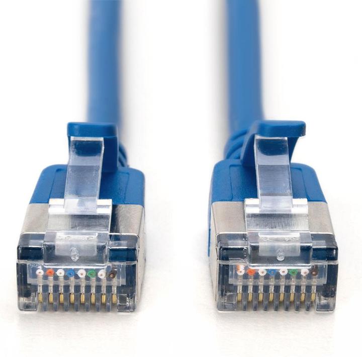 Actual product image Digitus CAT 6A class Ea, F/FTP, twisted pair patch cable, Cu, LSZH, AWG 32/7, length: 2 m, blue (F/FTP, CAT6a, 2 m)