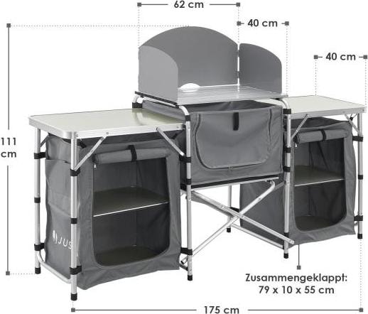 Produktbild Juskys Campingküche Faltbare Küchenbox Garda