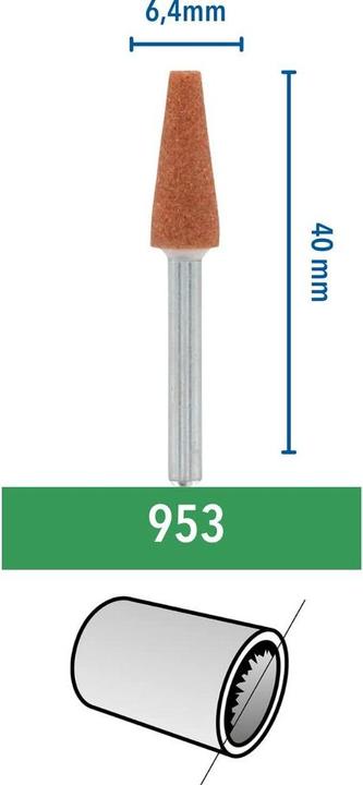 Produktbild Dremel Aluminiumoxid-Schleifstein Ø 6,4 mm (3 Stück)