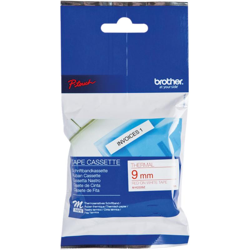 Thumbnail - Brother, Beschriftungsband, M-K222bz (0.90 cm, Rot, Weiss)