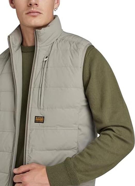 Actual product image G-Star Foundation Liner Vest with Standing Collar, Chest Zipper Pocket (L)