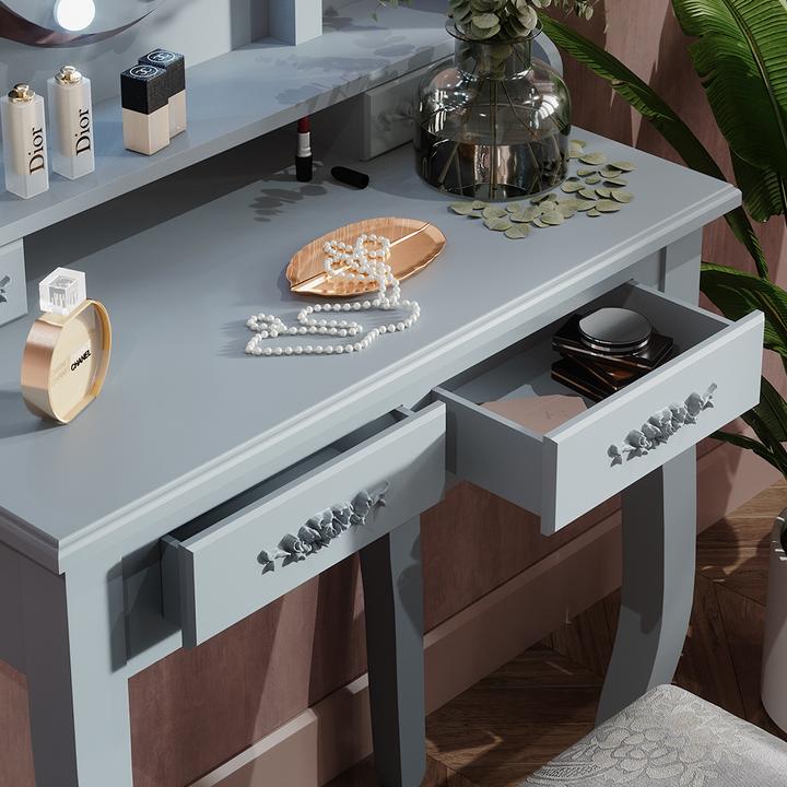 Immagine prodotto Vicco Maggie con illuminazione a LED e sgabello (75 x 40 x 146,5 cm)