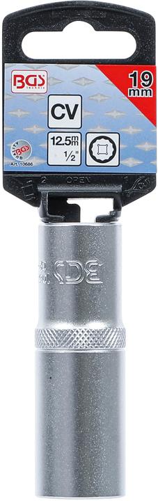 Actual product image BGS Socket, 12-point, deep 12.5 mm (1/2") Drive 19 mm (19 mm)