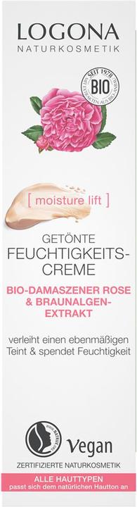 Produktbild Logona MOISTURE LIFT Getönte Feuchtigkeitscreme Bio-Damaszener Rose Creme (30 ml, Getönte Tagescreme)