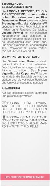 Produktbild Logona MOISTURE LIFT Getönte Feuchtigkeitscreme Bio-Damaszener Rose Creme (30 ml, Getönte Tagescreme)