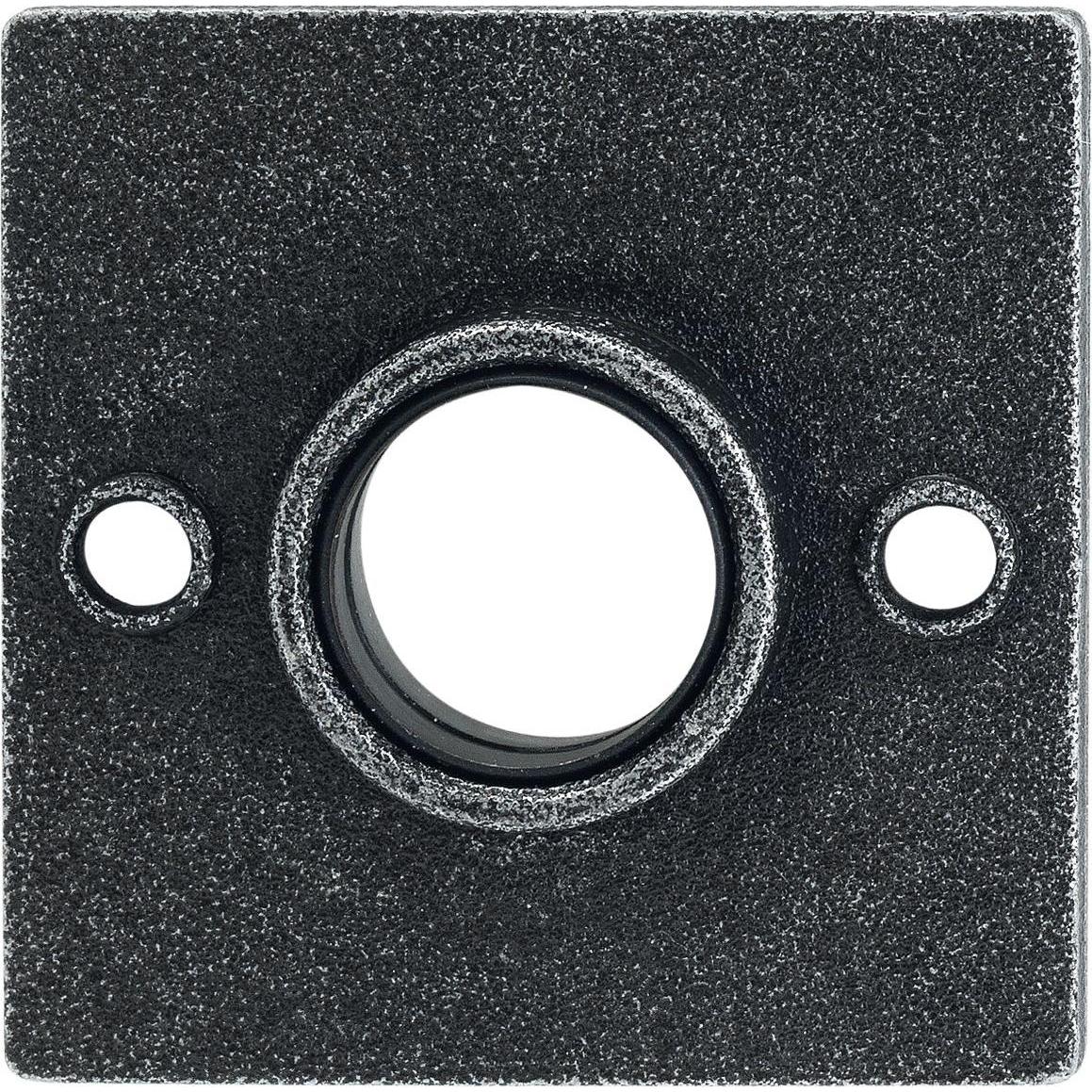 Halcö, Türgriff + Fenstergriff, Drückerosette HALL & SÖLL, 52 x 52 mm, verzinkt schwarz passiviert (Türgarnitur)