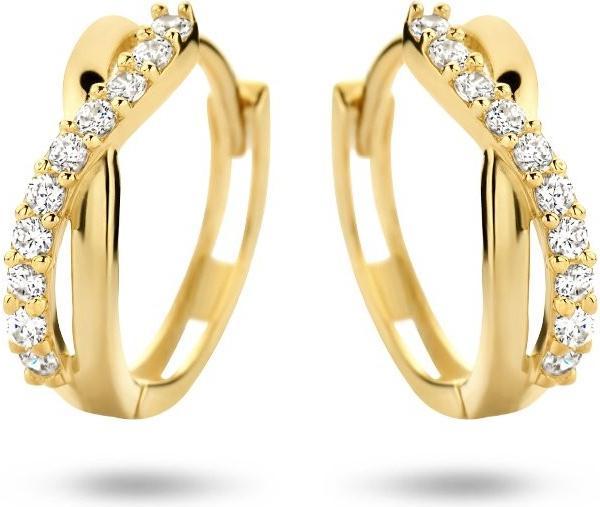 Image du produit Sparkle14 Klatschen Ohrringe Zirkonia - 12,5 mm - Gold (Or jaune 14 carats)