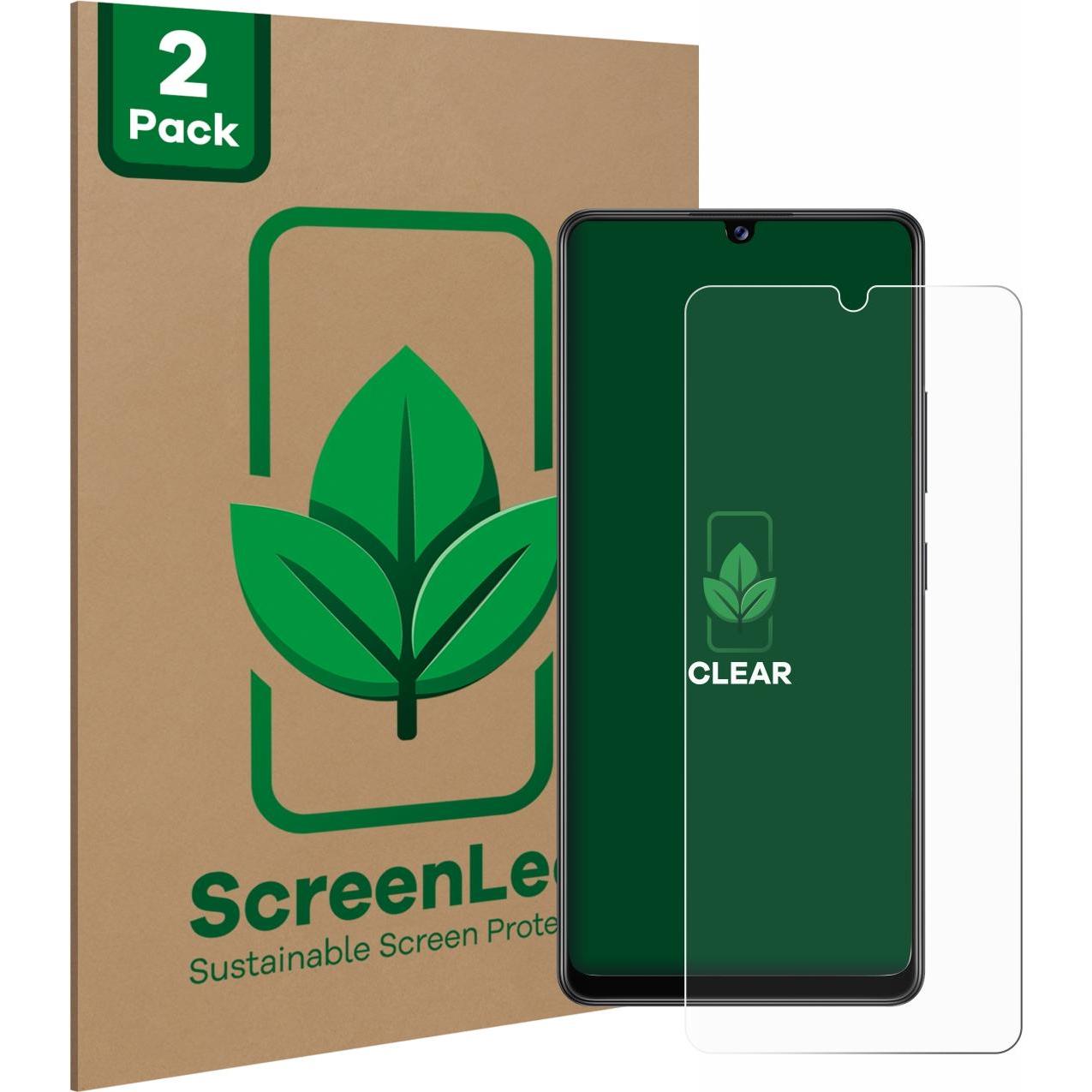 ScreenLeaf Schutzfolie nachhaltiger Displayschutz Displayschutzfolie Folie Klar Transparent (2 Stück, Samsung Galaxy A42...