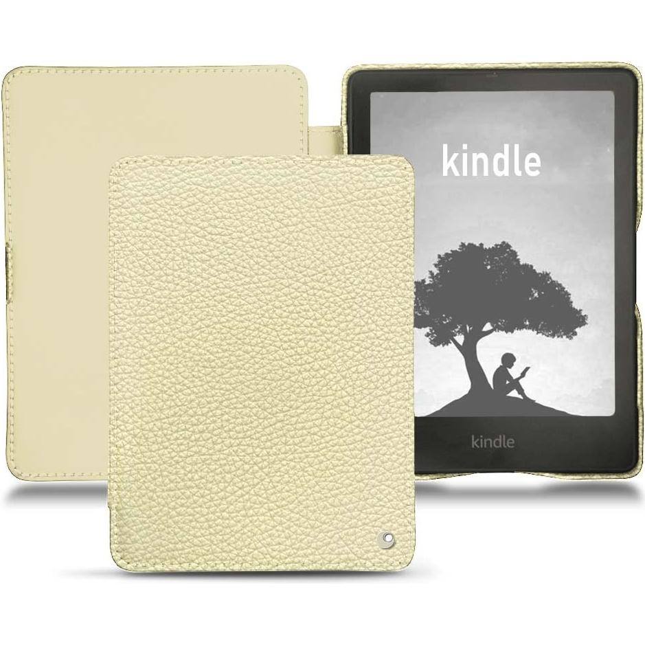 Noreve Lederschutzhülle horizontal (Kindle Signature Edition), Tablet Hülle, Beige