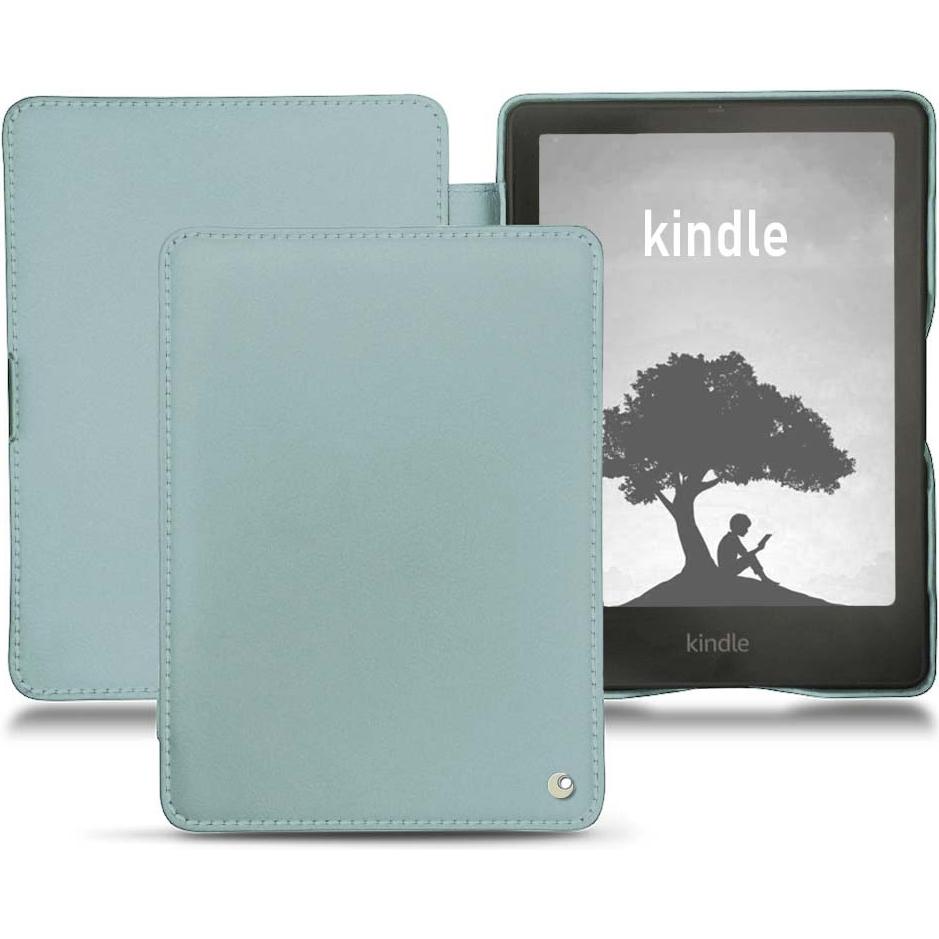 Noreve Lederschutzhülle horizontal (Kindle Signature Edition), Tablet Hülle, Blau