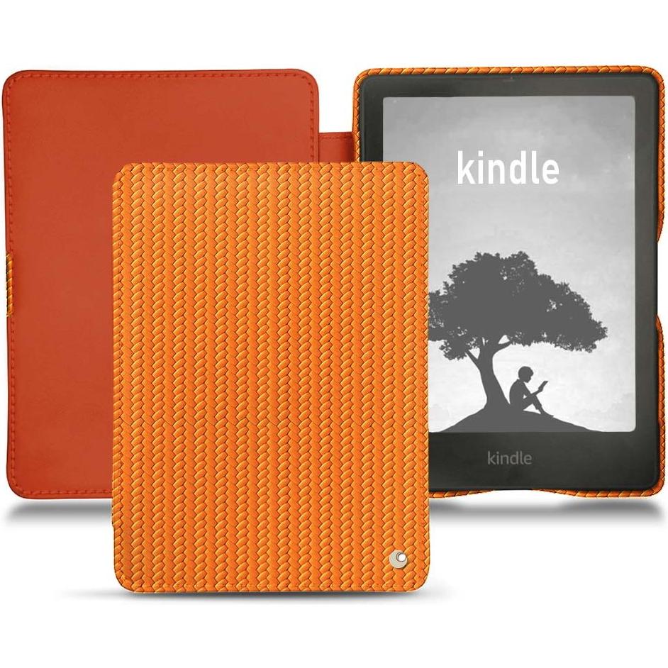 Noreve Lederschutzhülle horizontal (Kindle Signature Edition), Tablet Hülle, Orange