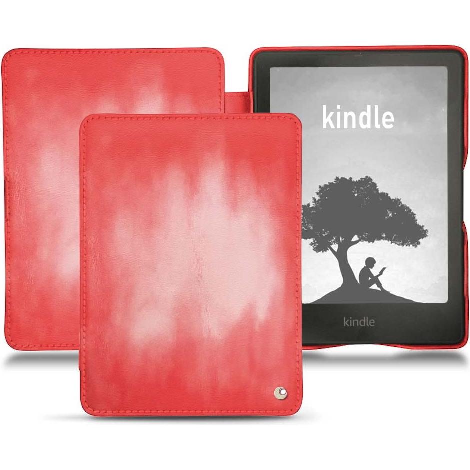 Noreve Lederschutzhülle horizontal (Kindle Signature Edition), Tablet Hülle, Rosa