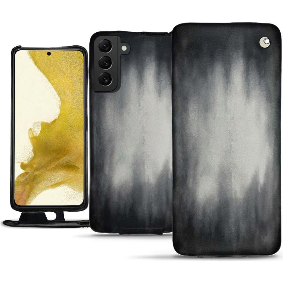 Noreve Lederschutzhülle vertikal (Samsung Galaxy S22), Smartphone Hülle, Grau