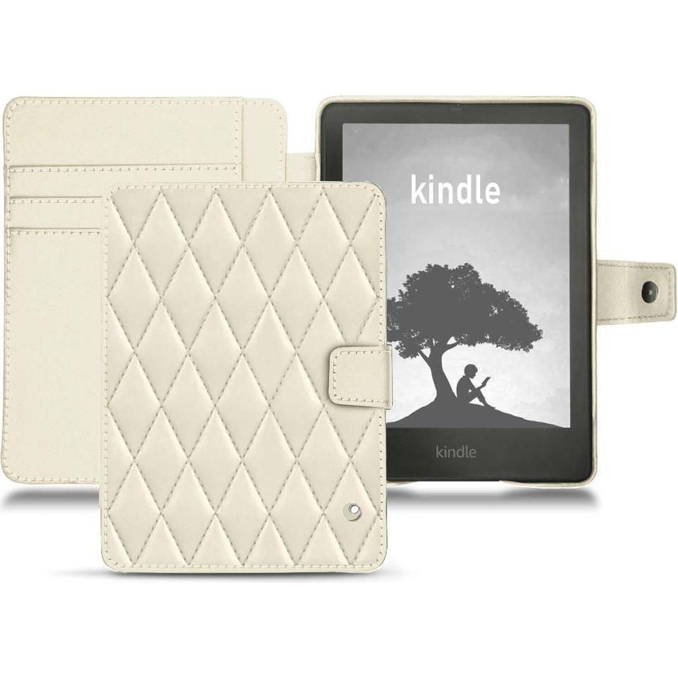 Noreve Lederschutzhülle Wallet (Kindle Signature Edition), eReader Zubehör, Weiss