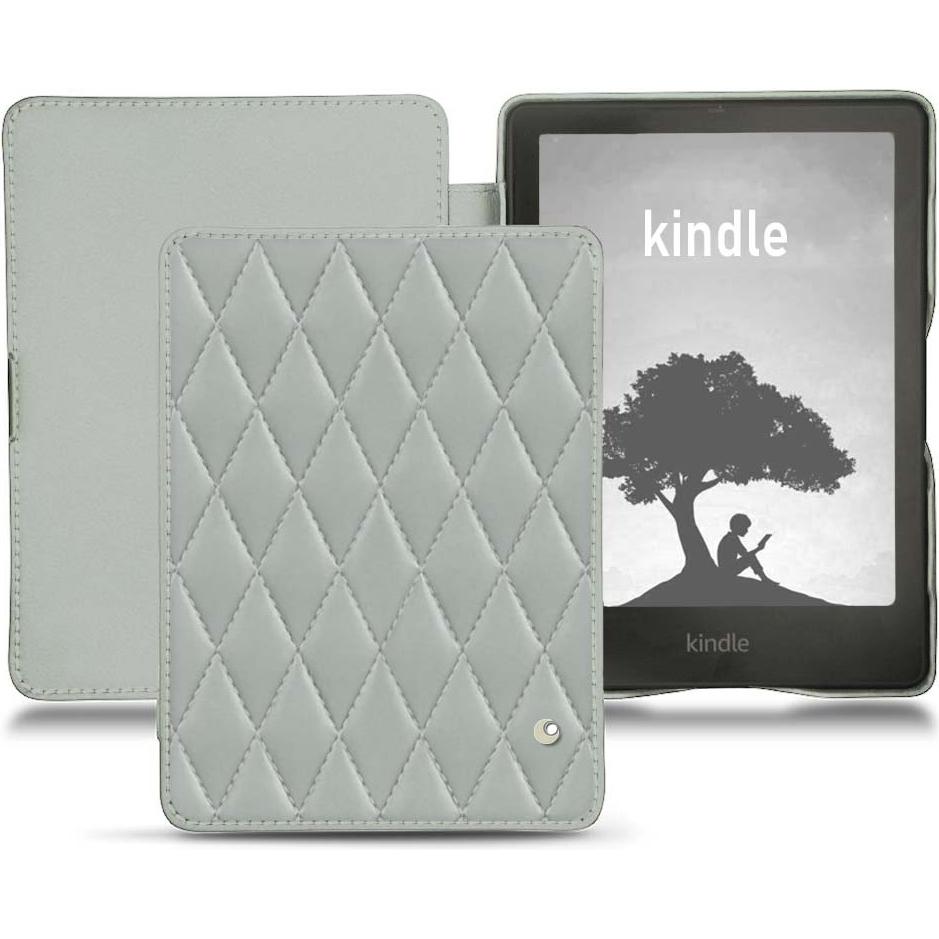 Noreve Lederschutzhülle horizontal (Kindle Signature Edition), Tablet Hülle, Grau