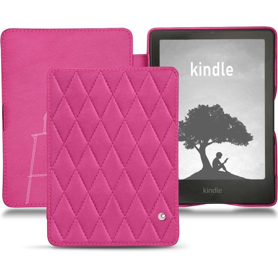 Noreve Lederschutzhülle horizontal (Kindle Signature Edition), Tablet Hülle, Rosa