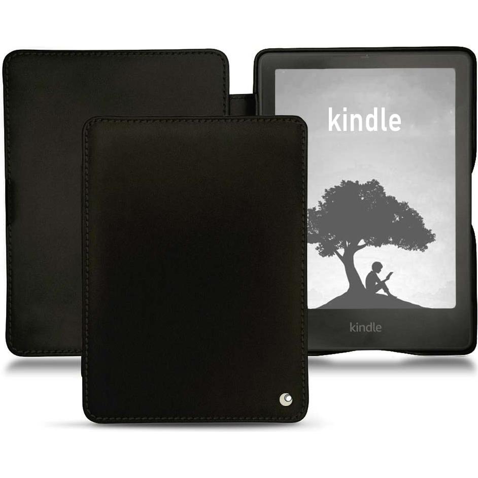 Noreve Lederschutzhülle horizontal (Kindle Signature Edition), Tablet Hülle, Schwarz