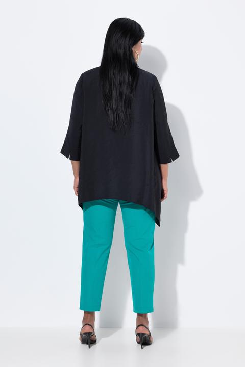 Image du produit Ulla Popken Tunique décolleté en V et manches courtes, coupe évasée avec base se terminant en pointes (54)