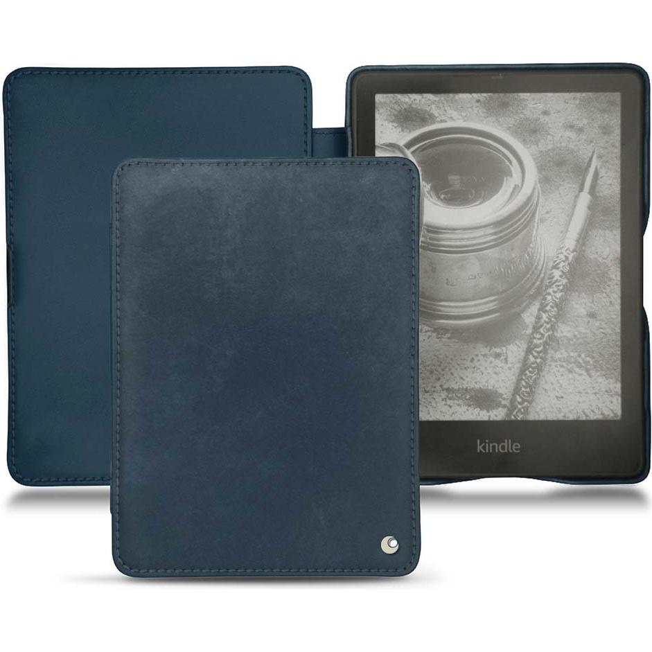 Noreve Lederschutzhülle horizontal (Kindle Papewhite (2021)), Tablet Hülle, Blau