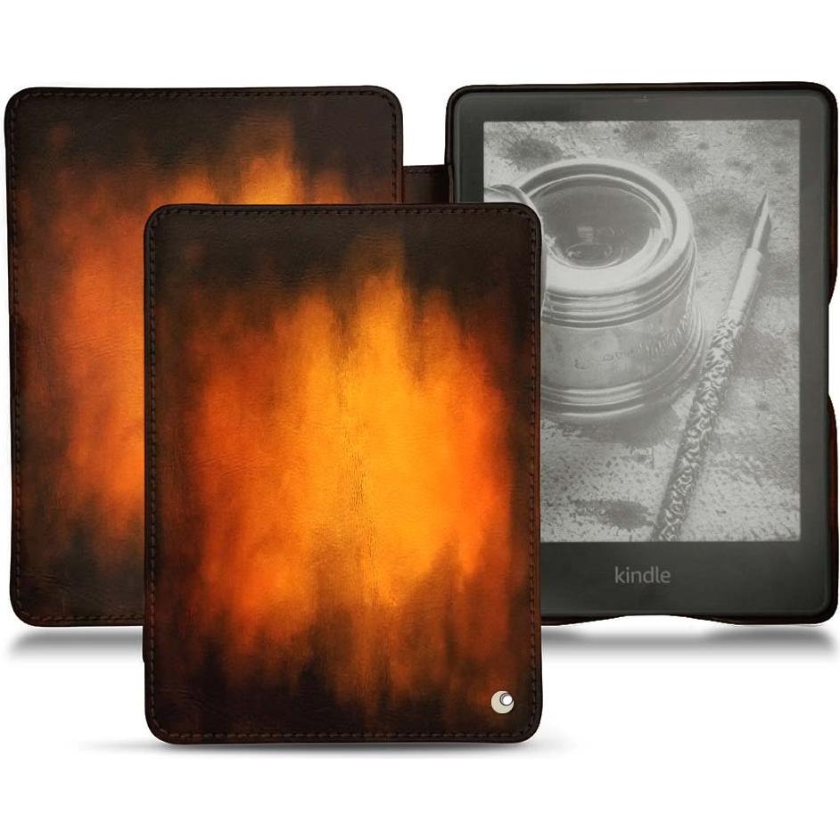 Noreve Lederschutzhülle horizontal (Kindle Papewhite (2021)), Tablet Hülle, Violett