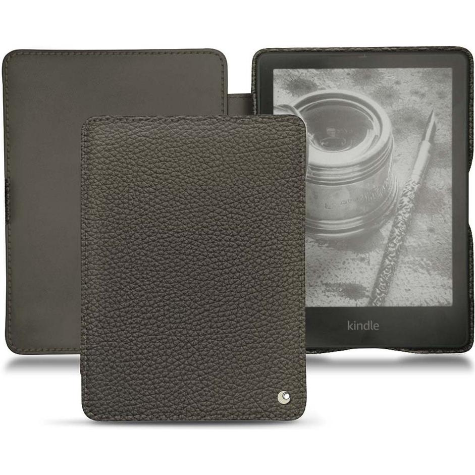 Noreve Lederschutzhülle horizontal (Kindle Papewhite (2021)), Tablet Hülle, Grau