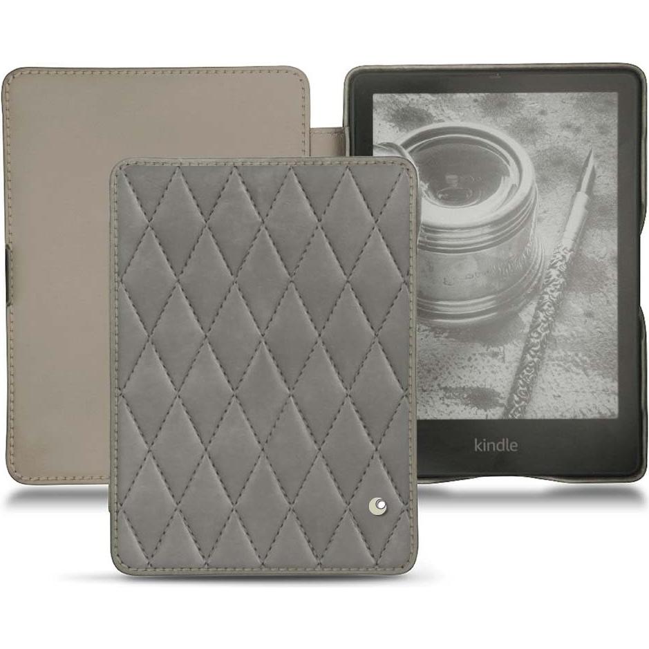 Noreve Lederschutzhülle horizontal (Kindle Papewhite (2021)), Tablet Hülle, Grau