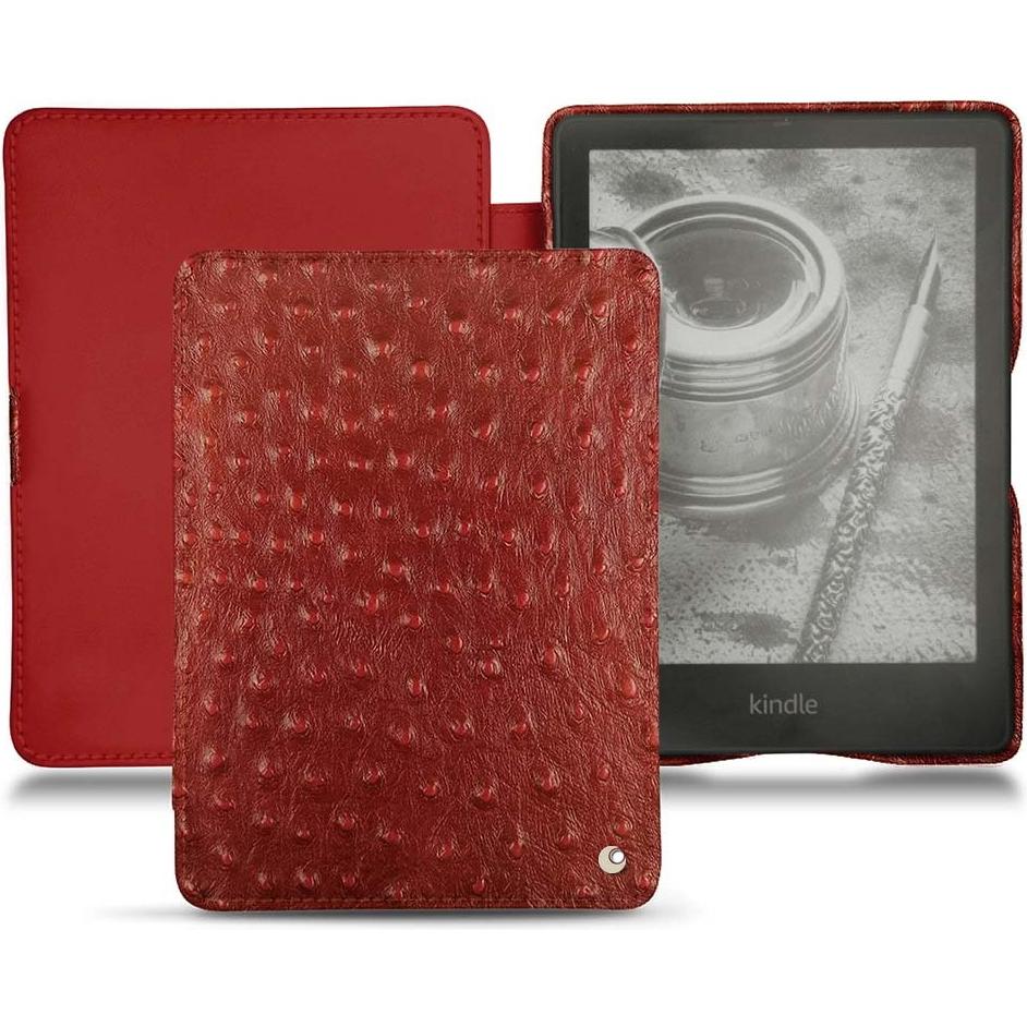 Noreve Lederschutzhülle horizontal (Kindle Papewhite (2021)), Tablet Hülle, Rot