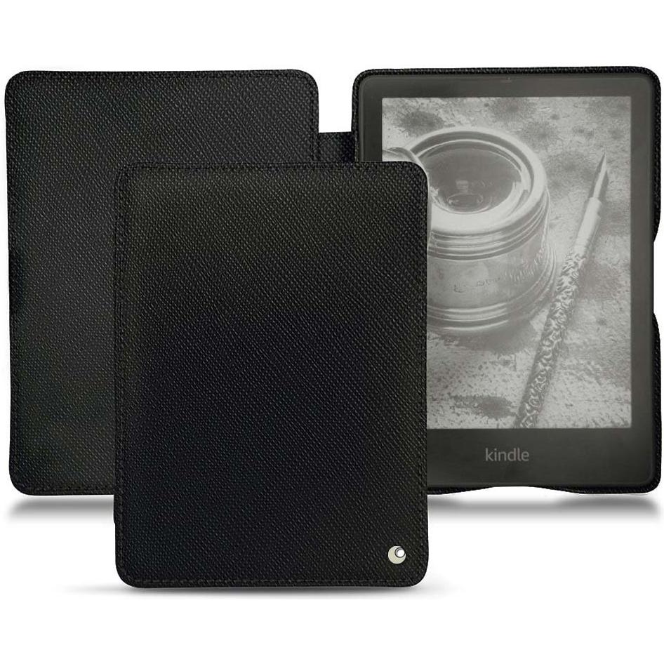 Noreve Lederschutzhülle horizontal (Kindle Papewhite (2021)), Tablet Hülle, Schwarz