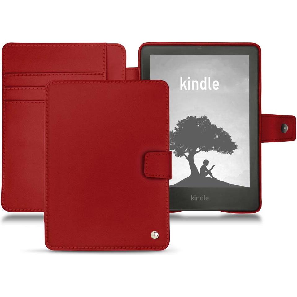 Noreve Lederschutzhülle Wallet (Kindle Signature Edition), eReader Zubehör, Rot