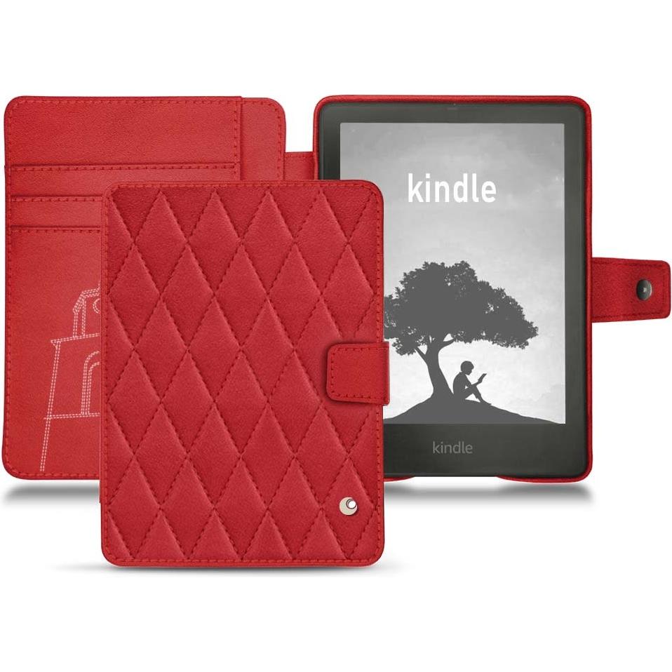 Noreve Lederschutzhülle Wallet (Kindle Signature Edition), eReader Zubehör, Rot