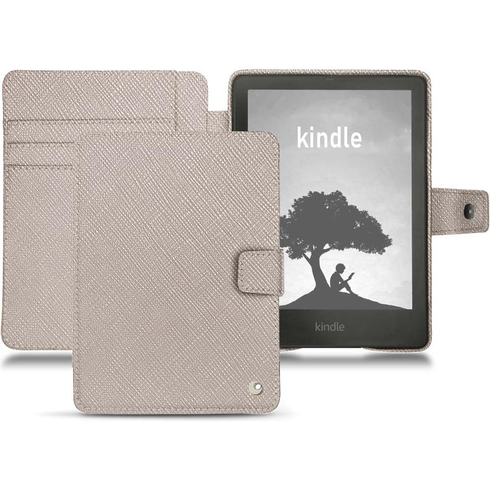 Noreve Lederschutzhülle Wallet (Kindle Signature Edition), eReader Zubehör, Beige