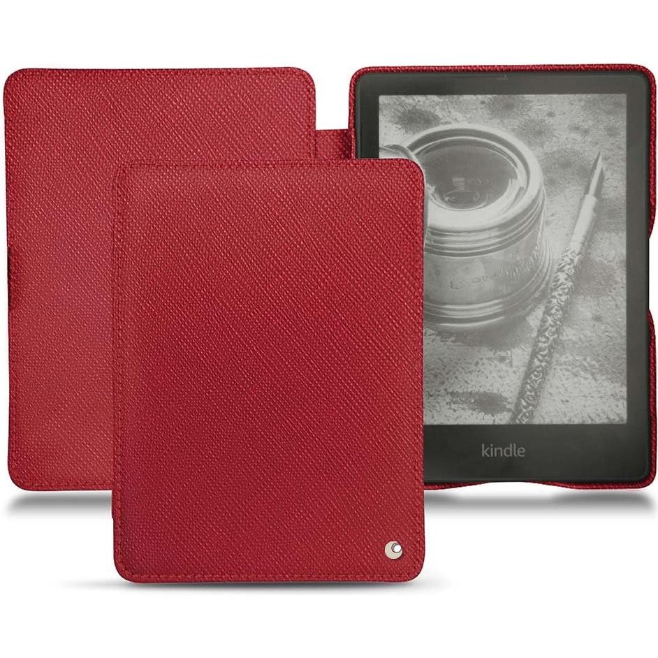 Noreve Lederschutzhülle horizontal (Kindle Papewhite (2021)), Tablet Hülle, Rot
