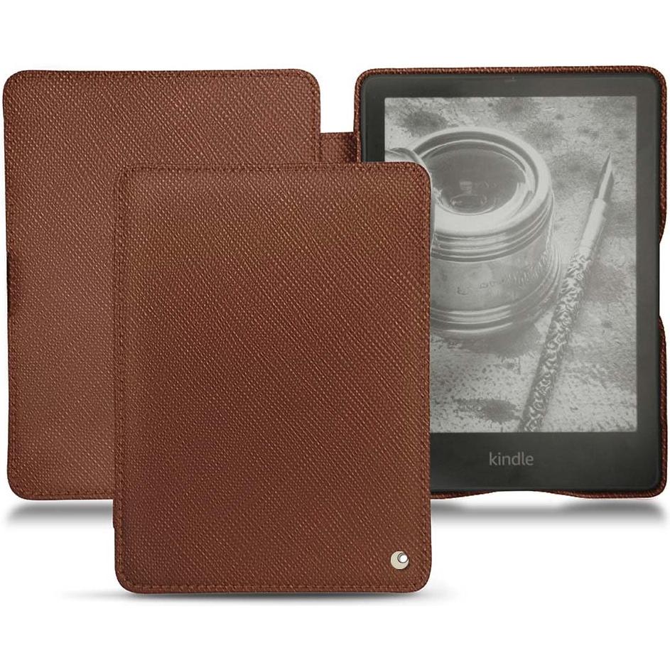 Noreve Lederschutzhülle horizontal (Kindle Papewhite (2021)), Tablet Hülle, Braun