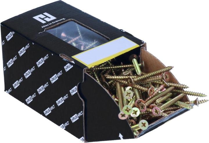 Actual product image Haushalt Universal wood construction screw wood screw 5,0 x 25 mm PZ2 1000 pcs ( 2x 000051371188 ) yellow v (1 Screws per piece)