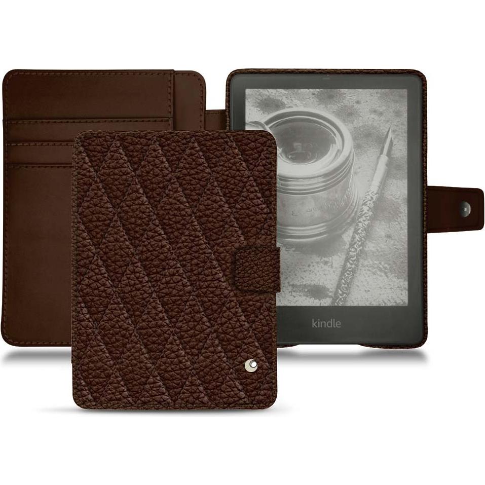 Noreve Lederschutzhülle Wallet (Kindle Paperwhite), eReader Zubehör, Braun