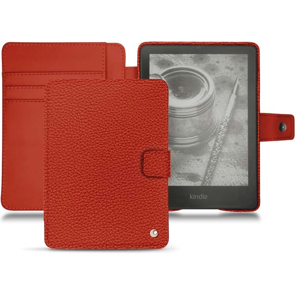 Noreve Lederschutzhülle Wallet (Kindle Paperwhite), eReader Zubehör, Orange