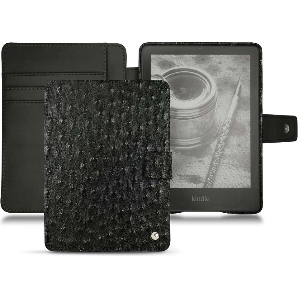 Noreve Lederschutzhülle Wallet (Kindle Paperwhite), eReader Zubehör, Schwarz