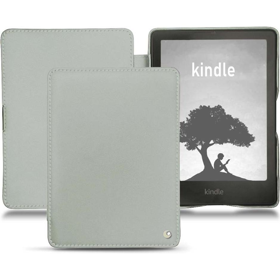Noreve Lederschutzhülle horizontal (Kindle Signature Edition), Tablet Hülle, Grau