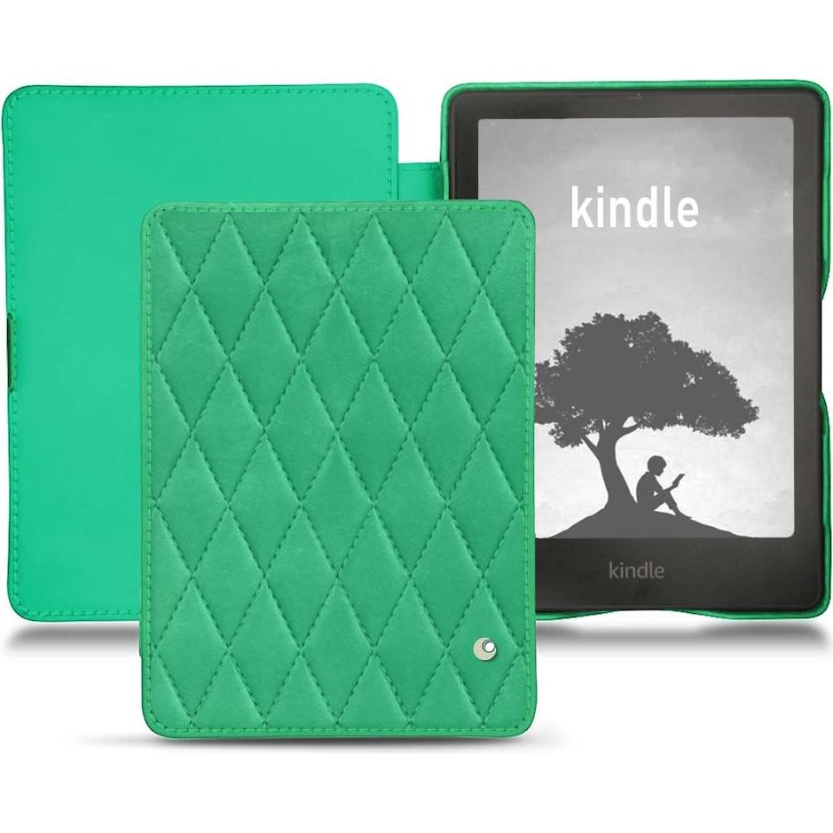 Noreve Lederschutzhülle horizontal (Kindle Signature Edition), Tablet Hülle, Grün