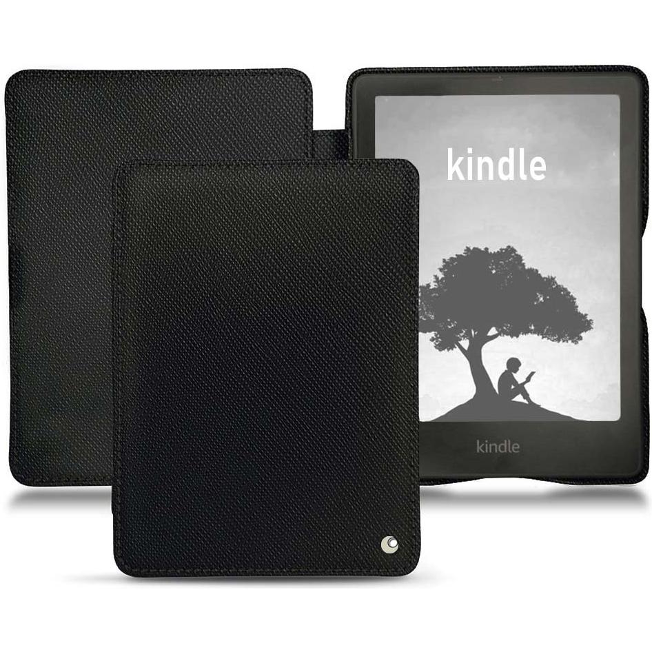 Noreve Lederschutzhülle horizontal (Kindle Signature Edition), Tablet Hülle, Schwarz