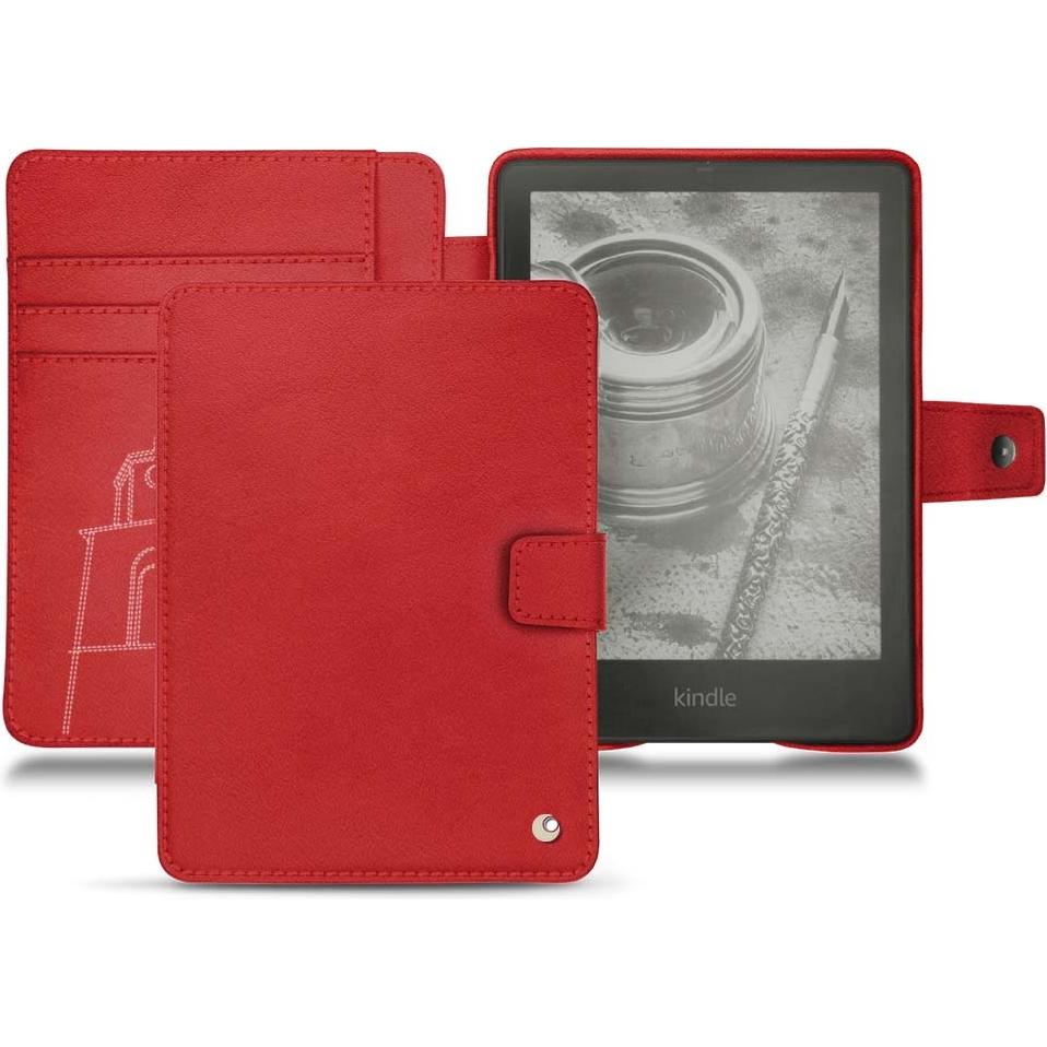Noreve Lederschutzhülle Wallet (Kindle Paperwhite), eReader Zubehör, Rot