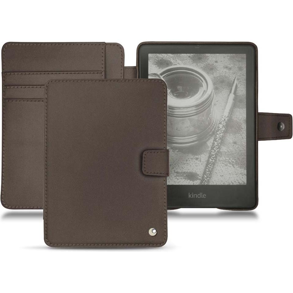 Noreve Lederschutzhülle Wallet (Kindle Paperwhite), eReader Zubehör, Grau
