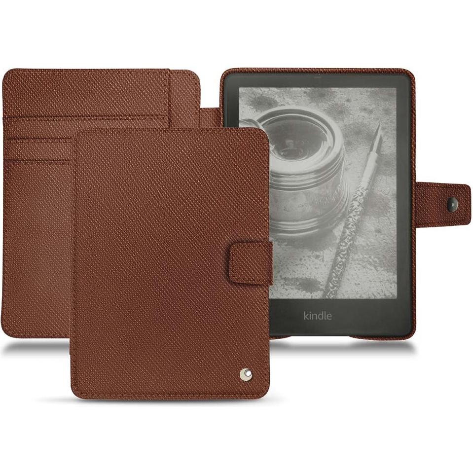 Noreve Lederschutzhülle Wallet (Kindle Paperwhite), eReader Zubehör, Braun