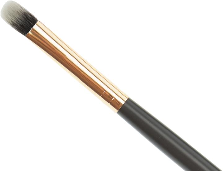 Produktbild Bananenpinsel mit kupferfarbener Zwinge, brauner Griff, Synthetikhaar (Concealer)